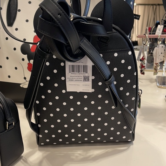 Kate Spade Disney X Kate Spade New York Minnie Dome Backpack Black Multi - Picture 6 of 16